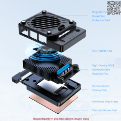 thumbnail Combo Quạt tản nhiệt camera Ulanzi Ulanzi CU01 Thermostatic Semiconductor Camera Cooler Kit - 7