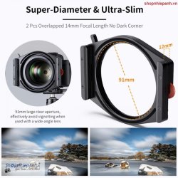 thumbnail Combo Square Filter Holder System Pro Kit K&F CONCEPT (Filter Holder+95mm CPL+Square ND1000 Filter+4 Adapter Rings) - 1