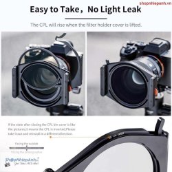 thumbnail Combo Square Filter Holder System Pro Kit K&F CONCEPT (Filter Holder+95mm CPL+Square ND1000 Filter+4 Adapter Rings) - 2