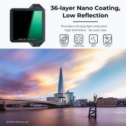 thumbnail Combo Square Filter Holder System Pro Kit K&F CONCEPT (Filter Holder+95mm CPL+Square ND1000+ND8+ND64+4 Adapter Rings) - 3