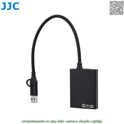 thumbnail Đầu đọc thẻ XQD hiệu JJC CR-XQD BLACK support USB 3.2 Gen1 5Gbps - 0