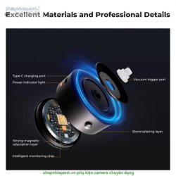 thumbnail Đế hít nam châm điện siêu chắc cho DJI Osmo Pocket 3 - 1