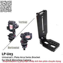 thumbnail Đế thép L bracket universal đa năng for gimbal arca swiss LP-U03 - 0