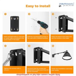 thumbnail Đế treo tường gắn đèn softbox studio K&F concept KF34.047 - 3