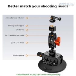 thumbnail K&F concept Suction cup mount đồ hít kiếng chuyên nghiệp (KF31.100) - 0