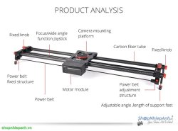 thumbnail Electric slider Yelangu 80cm follow focus carbon fiber 80cm - 13