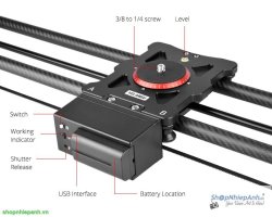 thumbnail Electric slider Yelangu 80cm follow focus carbon fiber 80cm - 12