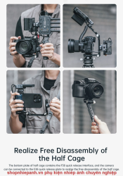 thumbnail Falcam F22 F38 F50 Quick Release Foldable Half Cage Model C00B3809 (cage+plate) - 5