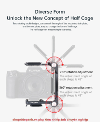 thumbnail Falcam F22 F38 F50 Quick Release Foldable Half Cage Model C00B3809 (cage+plate) - 4