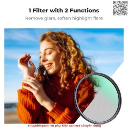 thumbnail Filter K&F concept 2in1 Nano-K Black Mist 1/4 + CPL HMC Multi-Layer Coatings Japanese AGC Glass 82mm - 1