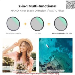 thumbnail Filter K&F concept 2in1 Nano-C Black Mist 1/4 + CPL HMC Multi-Layer Coatings Japanese AGC Glass 82mm - 5