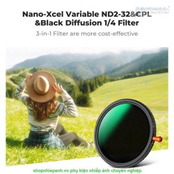 thumbnail Filter K&F concept 3in1 Nano-X ND2-32 + CPL +Black Mist Diffusion 1/4 + CPL Multi-Layer Coatings Japanese AGC Glass 82mm (KF01.2928V2) - 0