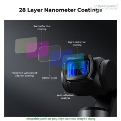 thumbnail Filter K&F concept 6in1 1.2X Anamorphic+10X macro+wide angle+ND8+ND32+ND128 for Osmo Pocket 3 AGC Japanese 28 layers nano HD Glass(sku.2294) - 4