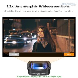thumbnail Filter K&F concept 6in1 1.2X Anamorphic+10X macro+wide angle+ND8+ND32+ND128 for Osmo Pocket 3 AGC Japanese 28 layers nano HD Glass(sku.2294) - 2