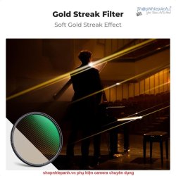 thumbnail Filter K&F Concept 82mm Gold Streak Filter (2mm) Optical Glass Ultra-clear Nano-X MRC (KF01.2111) - 0