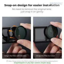 thumbnail Filter K&F concept Black diffusion 1/4 gắn trực tiếp Osmo action 3/4/5 pro 28 Multi-Layer Coatings AGC Japanese glass (KF01.2877V1) - 5