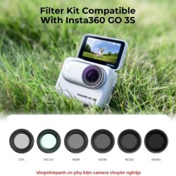 thumbnail Filter K&F concept CPL+UV+ND8+ND16+ND32+ND64 for Insta 360 GO 3S AGC Japanese 28 layers Glass (sku.2287) - 0