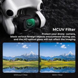 thumbnail Filter K&F concept MC UV Nano-X for DJI Drone Mini 4 Pro UV AGC Japanese 28 layers Glass KF01.2498 - 1