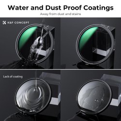 thumbnail Filter K&F concept Nano-X Magnetic variable ND2-ND32 (1-5 stops) 82mm Japanese AGC glass nam châm - 8