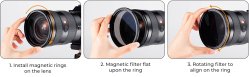 thumbnail Filter K&F concept Nano-X Magnetic variable ND8-ND128 (3-7 stops 82mm Japanese AGC glass nam châm - 8