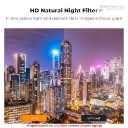 thumbnail Filter K&F concept Natural Night Filter - Light Pollution Reduction for Osmo Pocket 3 AGC Japanese 28 layers nano HD Glass (KF01.2702) - 1