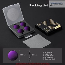 thumbnail Filter K&F concept ND8 ND16 ND32 ND64 for Osmo action 6 28-Multi-Layer Coatings ACG Japanese glass (sku.2713) - 4