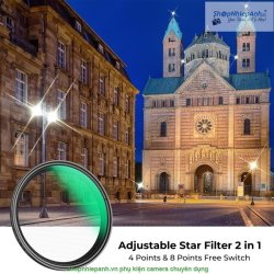 thumbnail Filter K&F concept Star Nano-K  thay đổi 4-8 cánh 18 layers nano HD Glass 82mm - 0