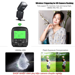 thumbnail Flash Triopo G1500  for Sony HSS 1/8000s GN58 TTL Wireless Master Slave Speedlite - 4
