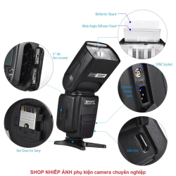 thumbnail Flash Triopo G1500  for Sony HSS 1/8000s GN58 TTL Wireless Master Slave Speedlite - 3