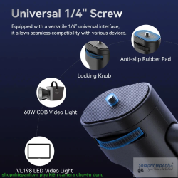 thumbnail Giá đỡ treo đèn cầm tay Ulanzi LA03 Universal Light Stand Adapter with Pistol Handle Grip - 1