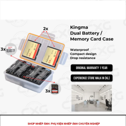 thumbnail Hộp đôi đựng 2 pin và thẻ nhớ CF/SD/micro SD hiệu Kingma - 0