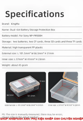 thumbnail Hộp đôi đựng 2 pin và thẻ nhớ CF/SD/micro SD hiệu Kingma - 5