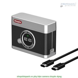 thumbnail Hộp Sạc đôi Kingma sạc nhanh for Canon LP-E12 Canon M50 M50II M100 M200 EOS100D SX70HS kiểu dáng retro camera (Black) - 1