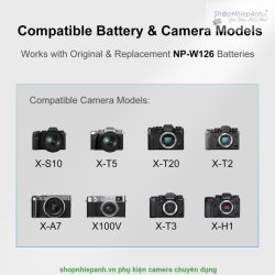 thumbnail Hộp Sạc đôi Kingma sạc nhanh for Fujifilm NP-W126 W126S Fujifilm X-S10 X-T5 X-T20 X-T2 X-A7 X100V X-T3 X-H1 kiểu dáng retro camera (brown) - 3