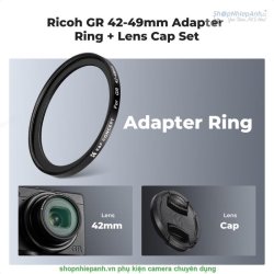 thumbnail K&F concept Adapter Ring 42-49mm Ricoh Lens GR3 GR3x GRIII GRIIIx (sku.2328) - 0