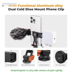 thumbnail Kẹp điện thoại smartphone K&F concept full metal xoay 360 độ MS-18 KF31.094 - 1