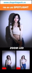 thumbnail LED chiếu điểm spot light YM-80 zoom led bicolor 3200K-6500K (đèn giả nắng) - 4