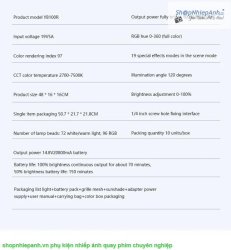 thumbnail Led light stick ZSYB YB100R 100W RGB 2700K-7500K - 6