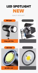 thumbnail LED chiếu điểm spot light YM-80 zoom led bicolor  3200K-6500K (đèn giả nắng) - 4