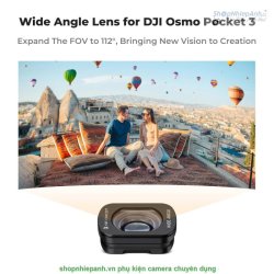 thumbnail Lens K&F Concept Wide angle 112 degree for DJI Osmo Pocket 3 AGC Japanese 28 layers nano HD Glass  KF01.2612 - 1