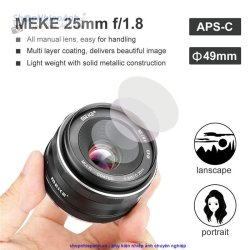 thumbnail Lens Meike 25f1.8 manual focus for sony Emount (crop) - 0