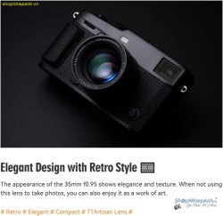 thumbnail Lens TTartisan 35mm F0.95 for Fujifilm FX - 3