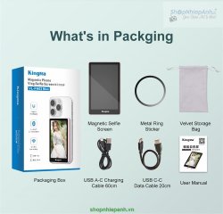 thumbnail Màn hình KingMa VL-PH02MAX Black nam châm MagSafe live Stream cast vlog - 12