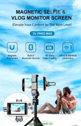 thumbnail Màn hình KingMa VL-PH02MAX Black nam châm MagSafe live Stream cast vlog - 6