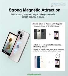 thumbnail Màn hình KingMa VL-PH02MAX Black nam châm MagSafe live Stream cast vlog - 7