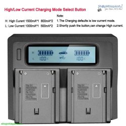 thumbnail Máy sạc pin đôi có LCD  for sony F970 F550 F770 - 3
