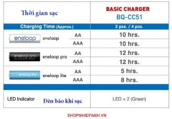 thumbnail Máy sạc pin Panasonic Eneloop BQ-CC51C - 1