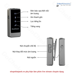 thumbnail Micro không dây Gochek Ultra S24-03 có hộp sạc - 4