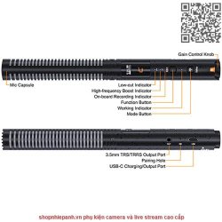 thumbnail Micro thu âm không dây Comica CVM-VM40 48kHz 32Bit Float Recording  Super Cardioid Condenser Wireless Shotgun Microphone - 7