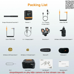 thumbnail Micro thu âm không dây Comica CVM-VM40 48kHz 32Bit Float Recording  Super Cardioid Condenser Wireless Shotgun Microphone - 18